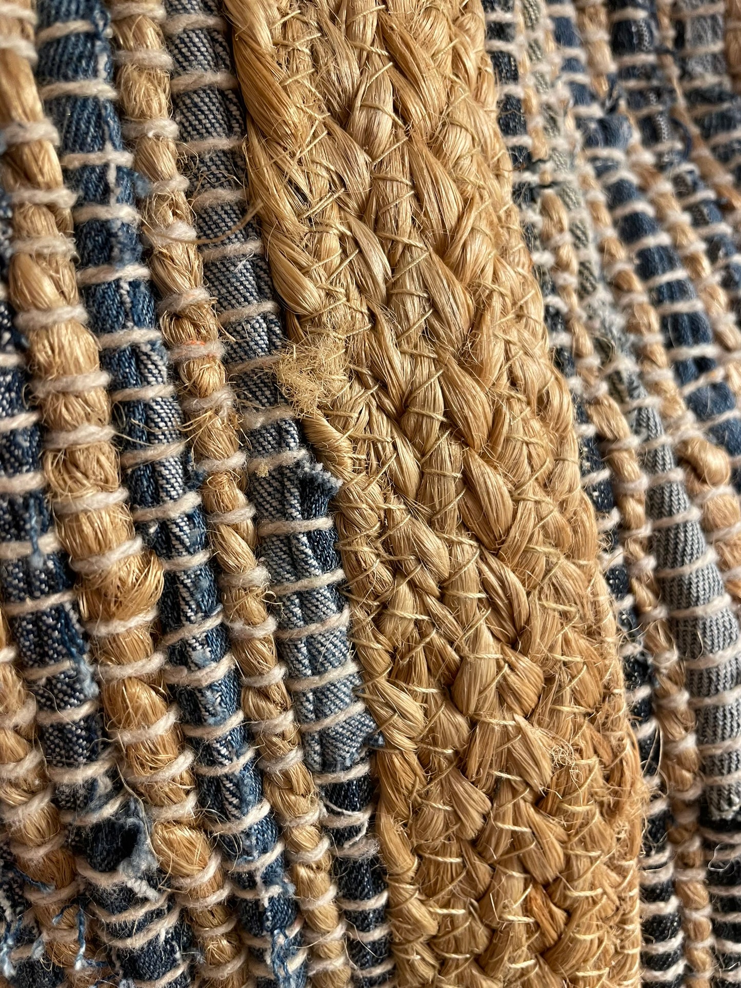 Cabas Tissé Corde et Jean